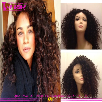 Thick Human Hair Afro Kinky Curly Lace Front Wig